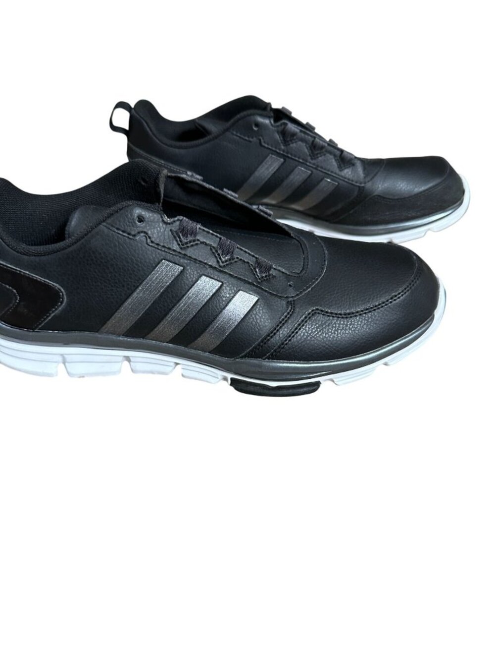 Adidas Mens Black Slip-On Sneakers 12 Comfort Casual B54348 No laces